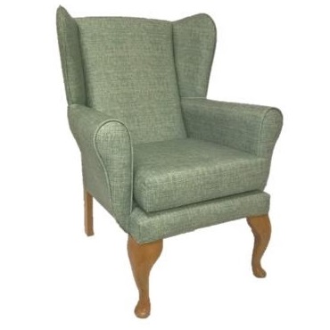 HESKETH Queen Anne High Back Wing Chair | Care Home Lounge Furniture | BL1WS