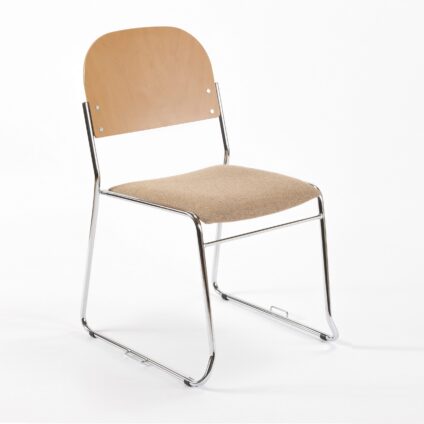 High Stacking Lightweight Upholstered Chair with Wooden Back | Conference Chairs | SBH